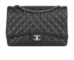 Maxi Classic Double Flap, Caviar, Black, 19028914(2014), DB/B, 3*